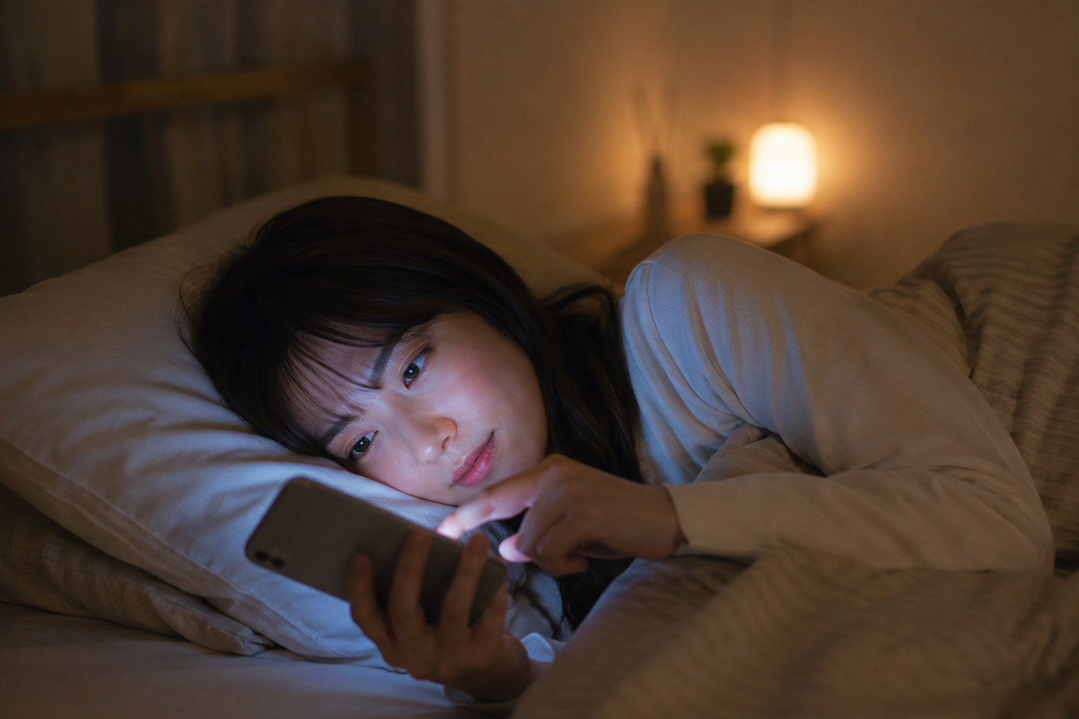 寝る前のスマホがやめられません…。 寝る前のスマホの使用は眠りの質に影響しているかもしれません | 睡眠時の問題