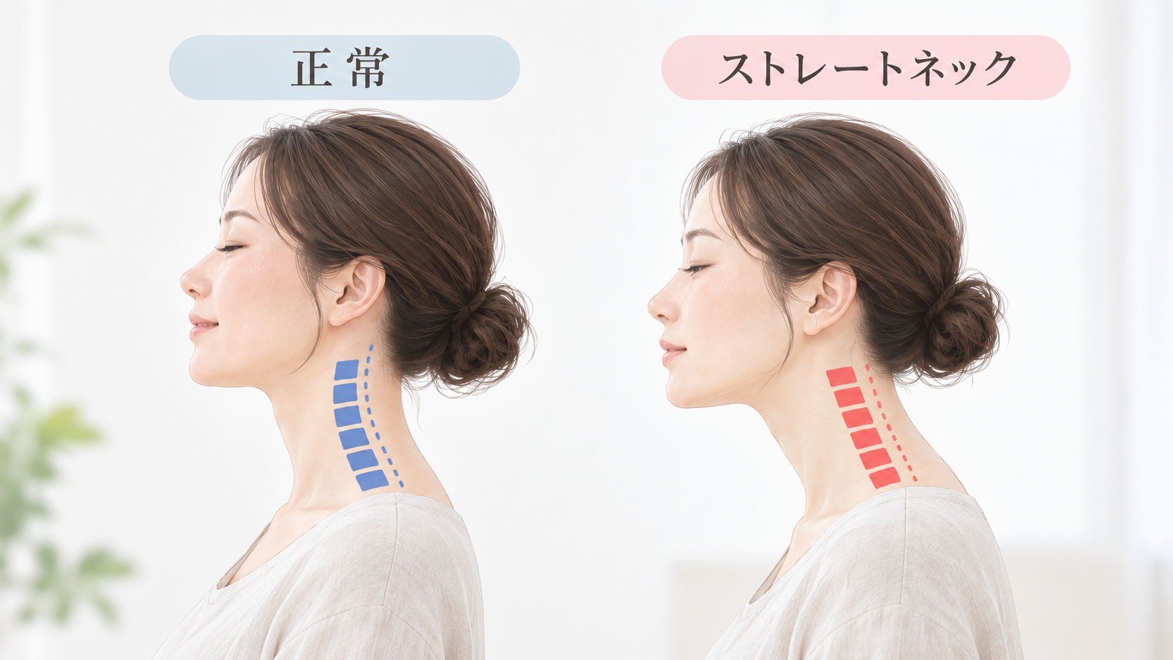 ストレートネックの人はどんな枕を選べばいい？高さ・寝姿勢を寝具専門店が解説 | 枕